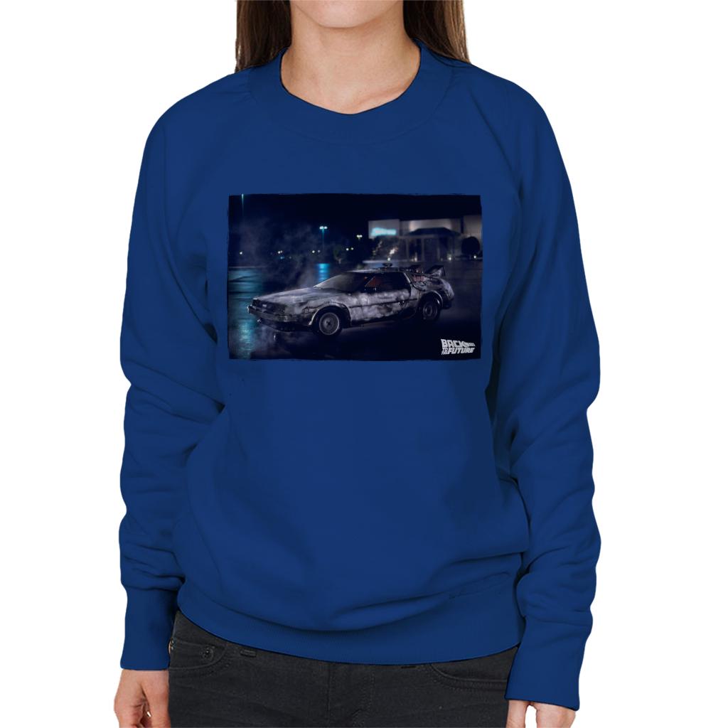 Back to the Future Delorean Cinematic Design Women's Sweatshirt-ALL + EVERY