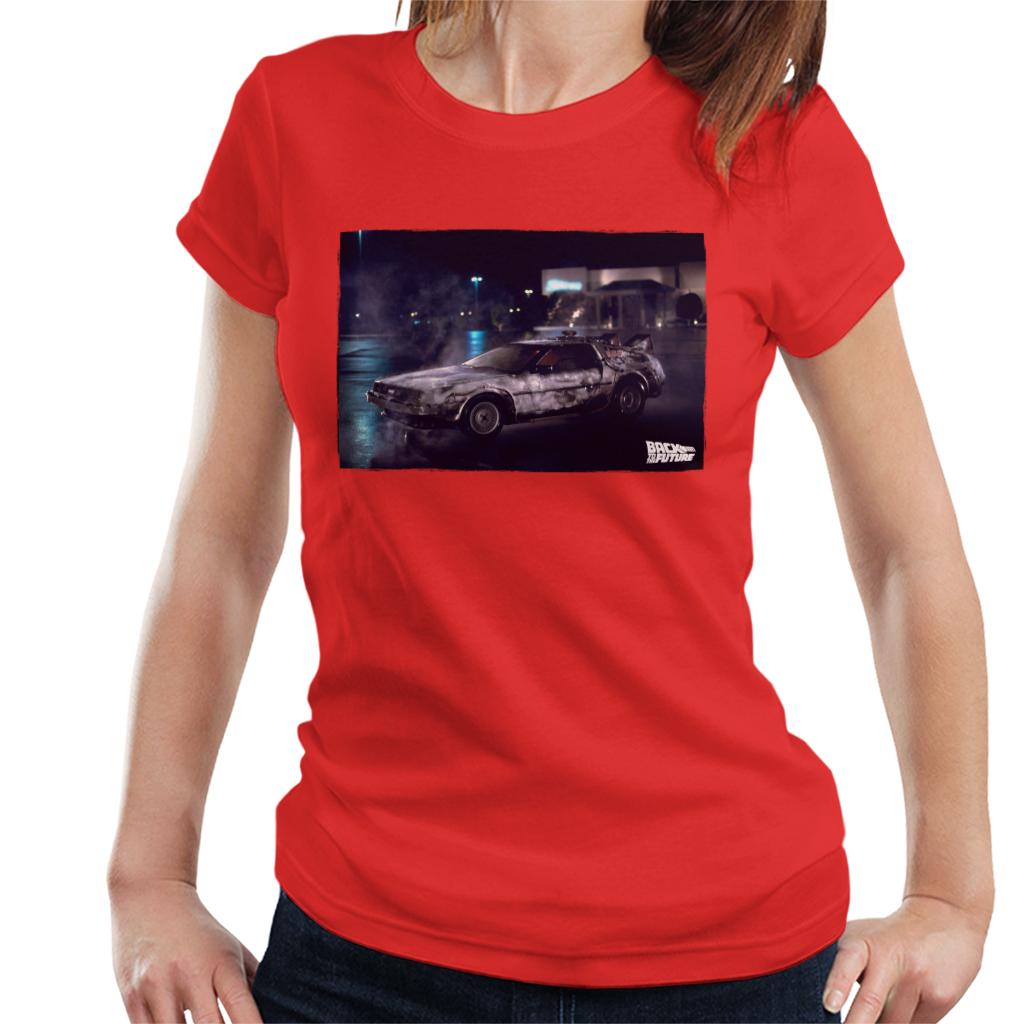 Back to the Future Delorean Cinematic Design Women's T-Shirt-ALL + EVERY