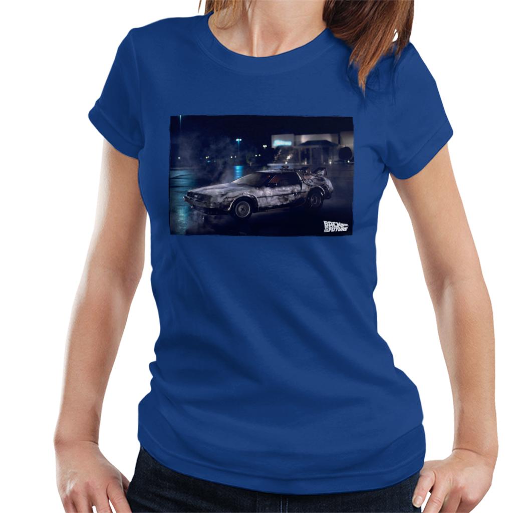 Back to the Future Delorean Cinematic Design Women's T-Shirt-ALL + EVERY