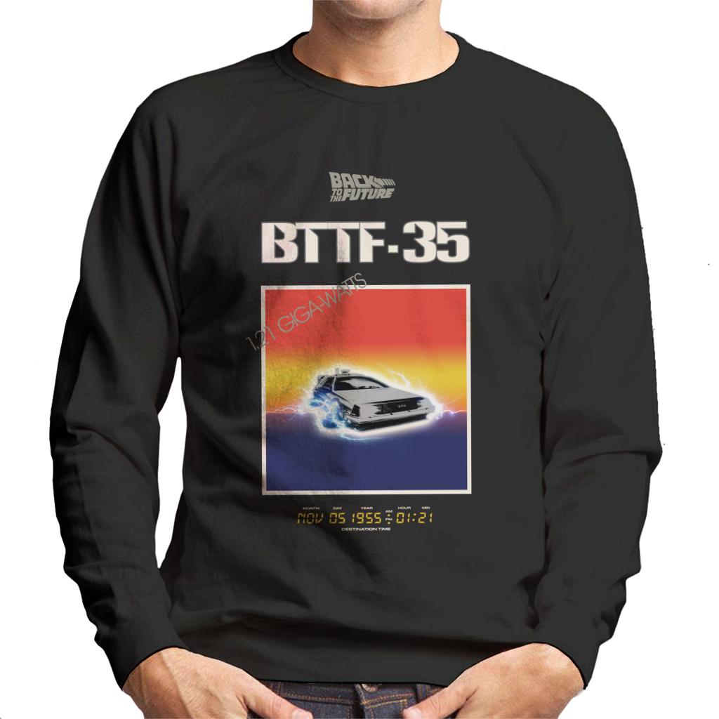 Back to the Future 35th Anniversary Sunset Men's Sweatshirt-ALL + EVERY