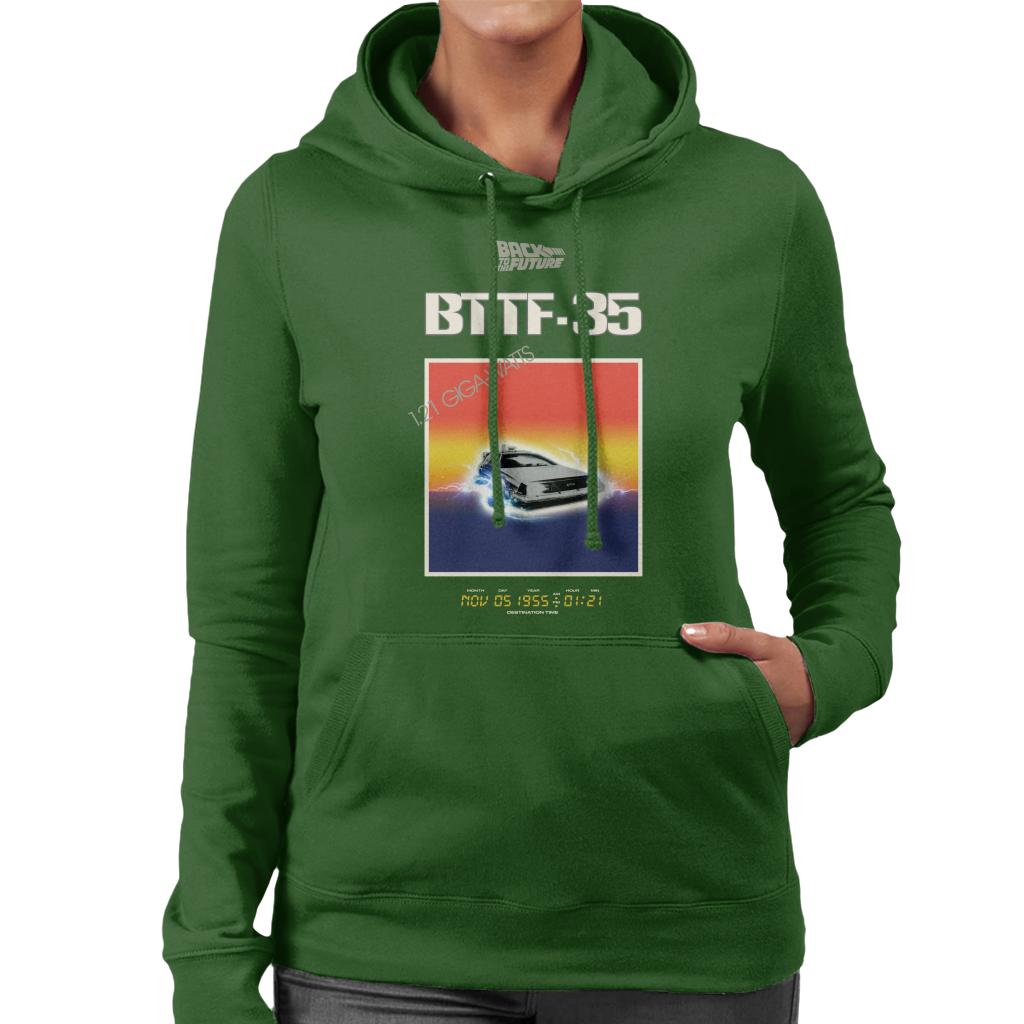 Back to the Future 35th Anniversary Sunset Women's Hooded Sweatshirt-ALL + EVERY