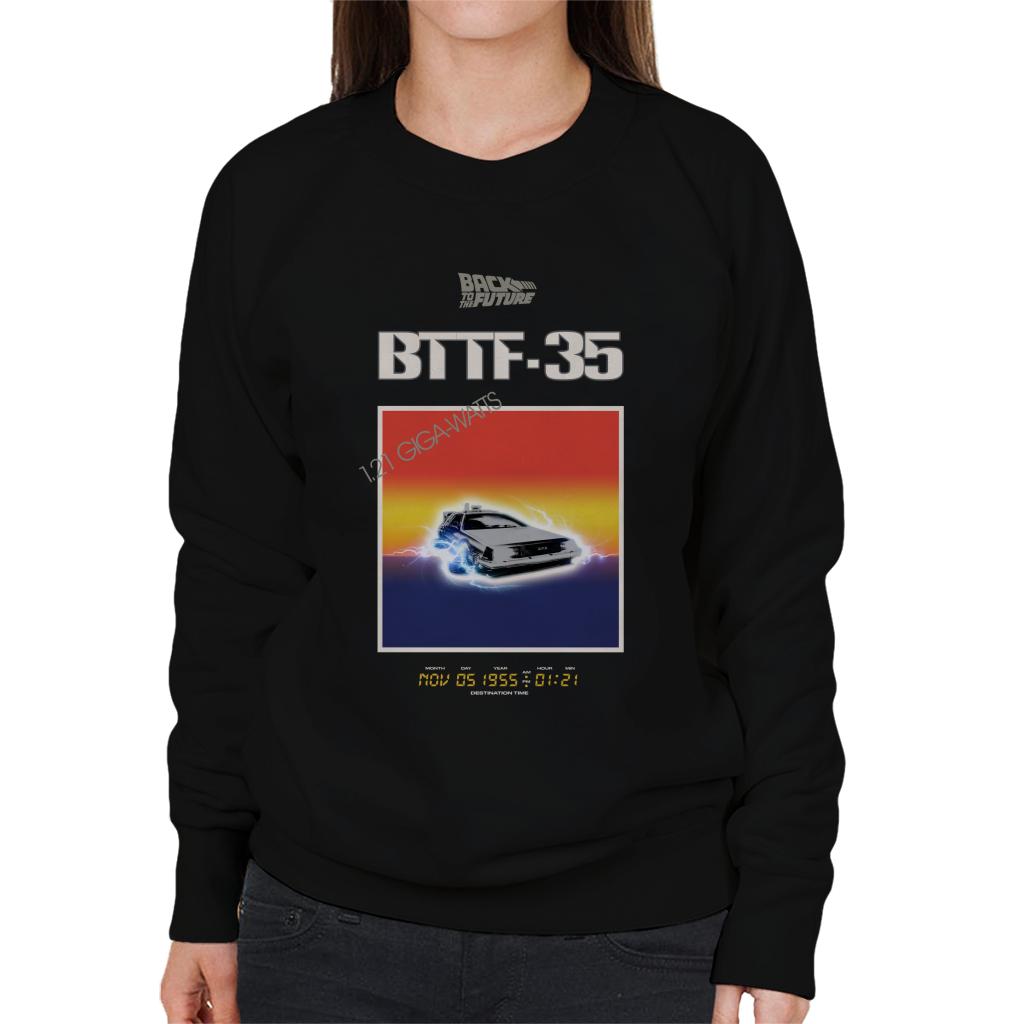 Back to the Future 35th Anniversary Sunset Women's Sweatshirt-ALL + EVERY