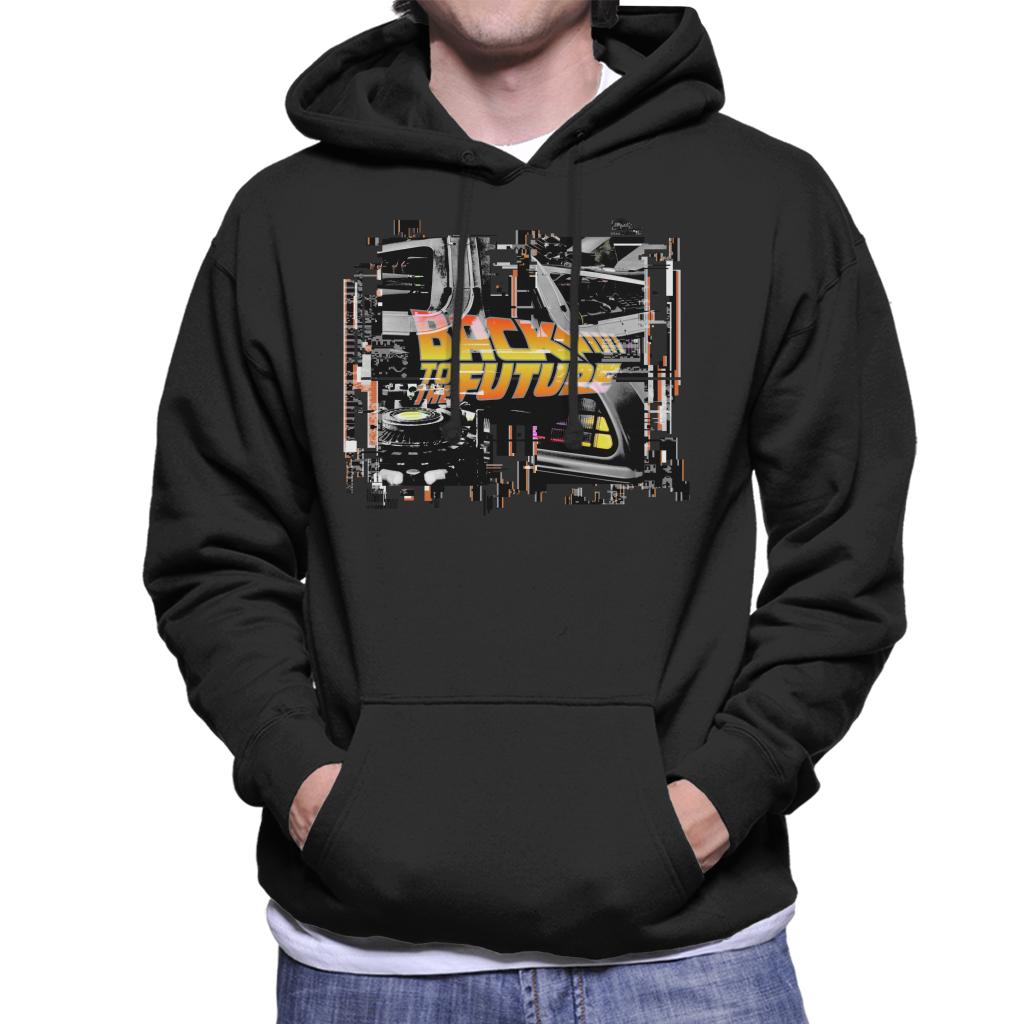 Back to the Future Delorean Montage Men's Hooded Sweatshirt-ALL + EVERY