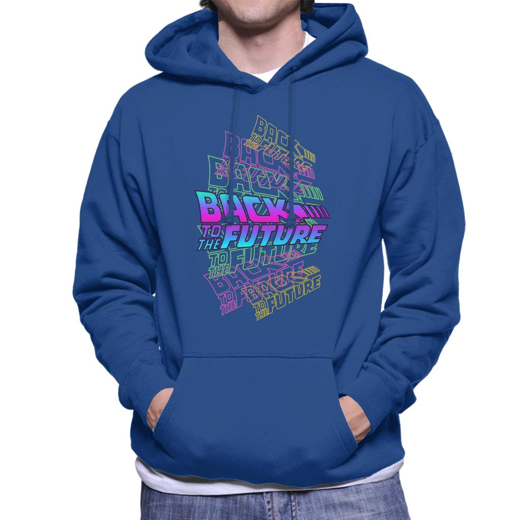 Back to the Future Logo Montage Men's Hooded Sweatshirt-ALL + EVERY