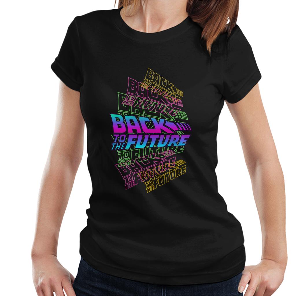 Back to the Future Logo Montage Women's T-Shirt-ALL + EVERY