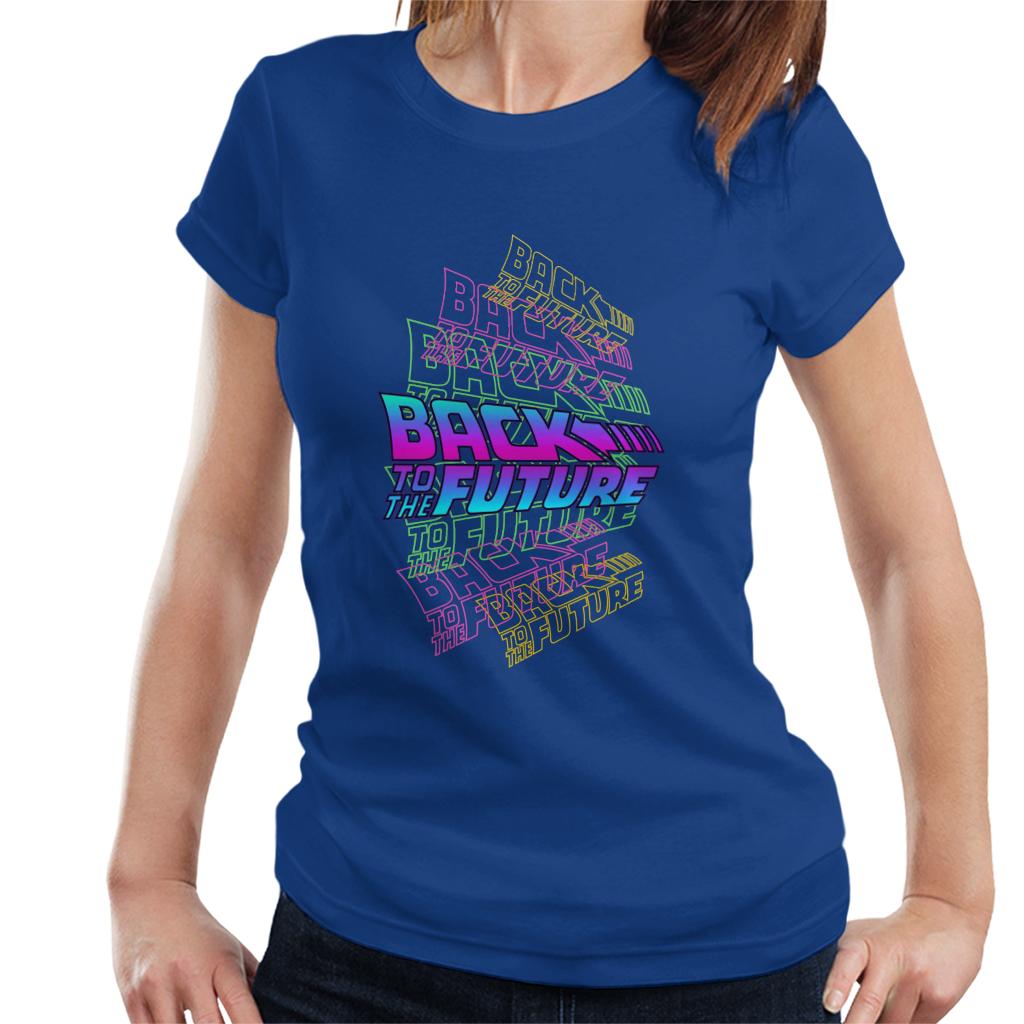 Back to the Future Logo Montage Women's T-Shirt-ALL + EVERY