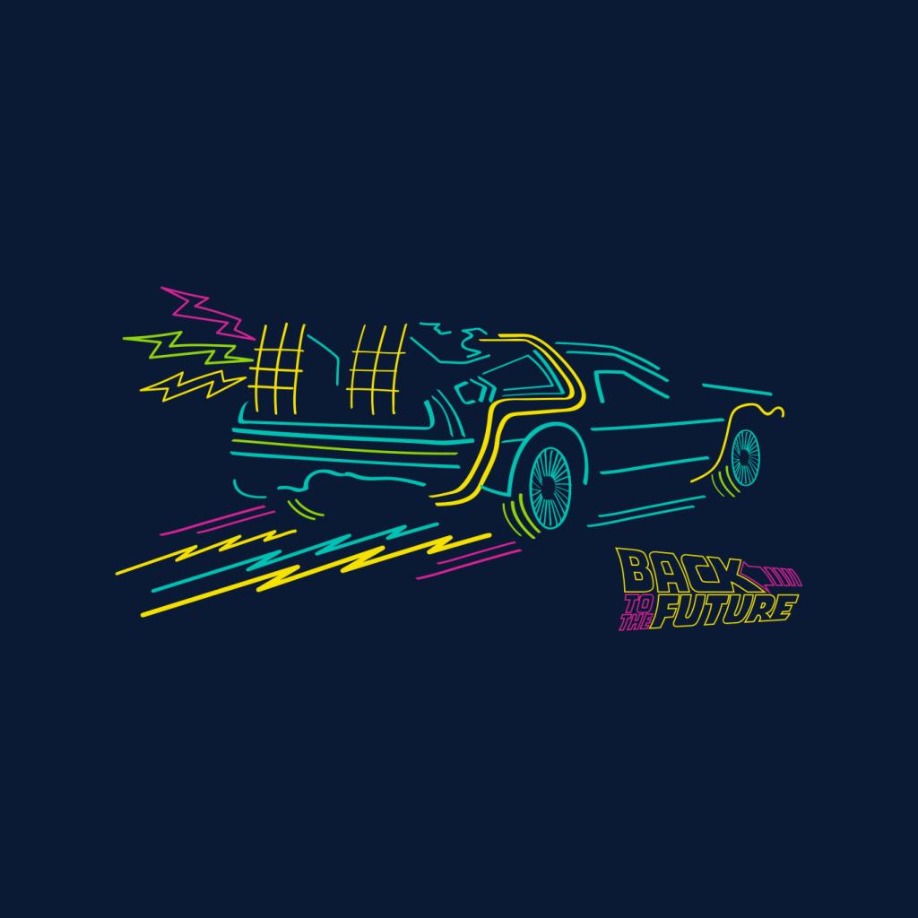 Back to the Future Delorean Neon Take Off Men's Hooded Sweatshirt-ALL + EVERY