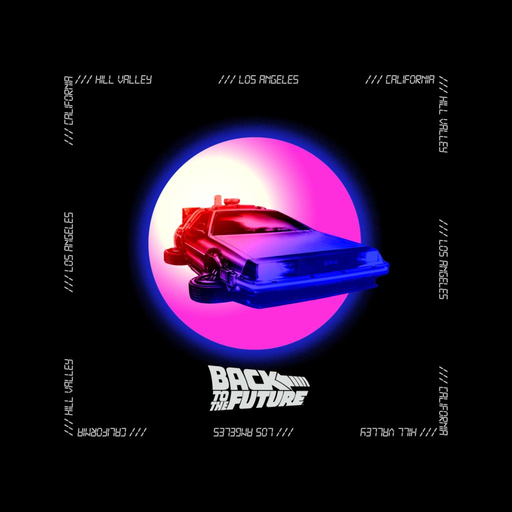 Back to the Future Delorean Purple Moon Men's T-Shirt-ALL + EVERY