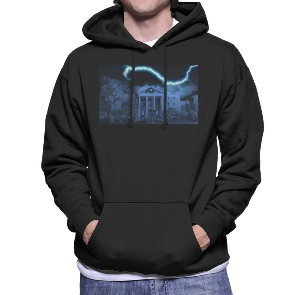 Back to the Future Hill Valley Electric Lightning Strike Men's Hooded Sweatshirt-ALL + EVERY