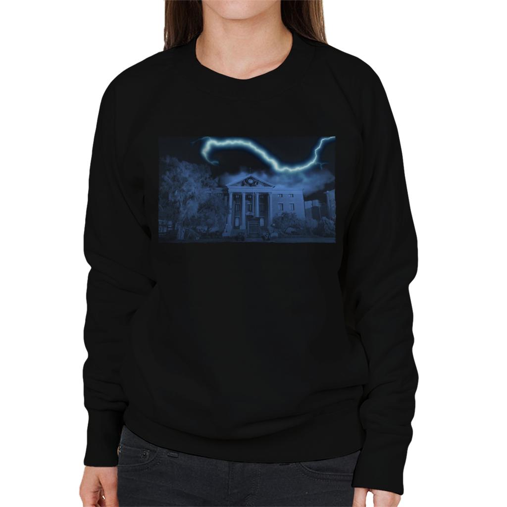 Back to the Future Hill Valley Electric Lightning Strike Women's Sweatshirt-ALL + EVERY