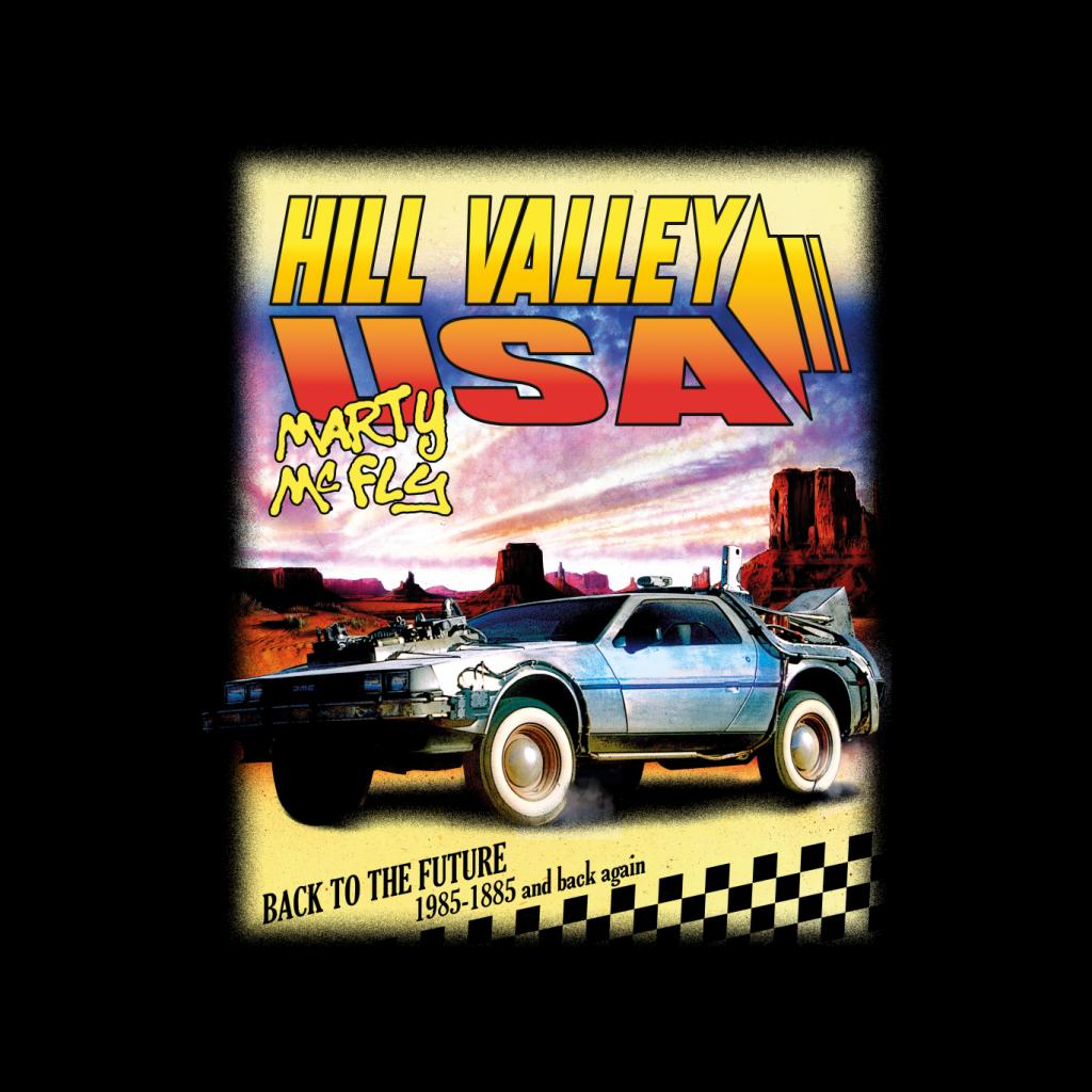 Back to the Future Delorean Hill Valley USA Marty Mcfly Women's T-Shirt-ALL + EVERY