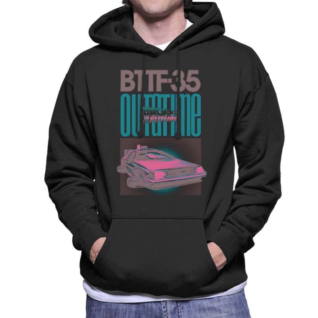 Back to the Future Delorean 35 Outatime Men's Hooded Sweatshirt-ALL + EVERY