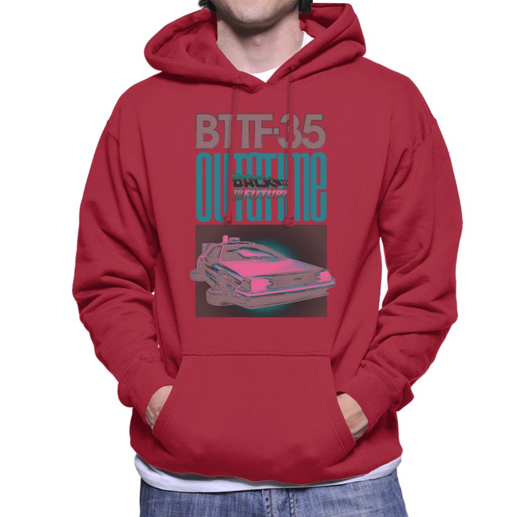 Back to the Future Delorean 35 Outatime Men's Hooded Sweatshirt-ALL + EVERY