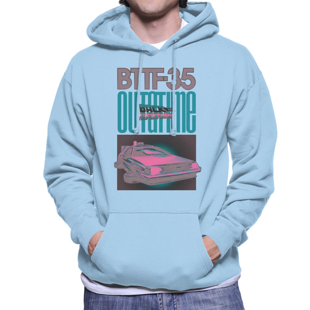 Back to the Future Delorean 35 Outatime Men's Hooded Sweatshirt-ALL + EVERY