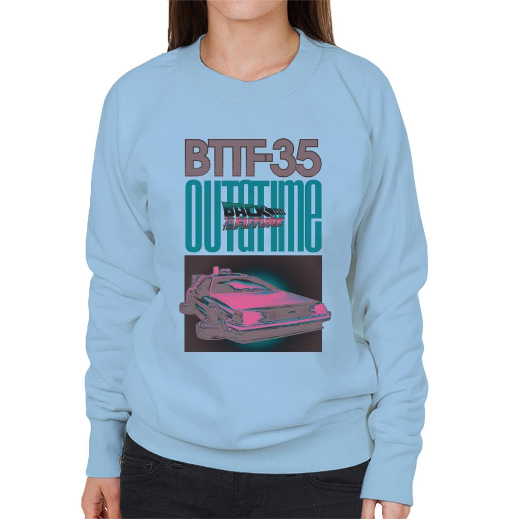 Back to the Future Delorean 35 Outatime Women's Sweatshirt-ALL + EVERY