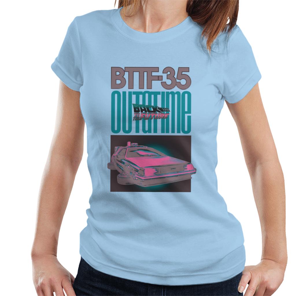 Back to the Future Delorean 35 Outatime Women's T-Shirt-ALL + EVERY