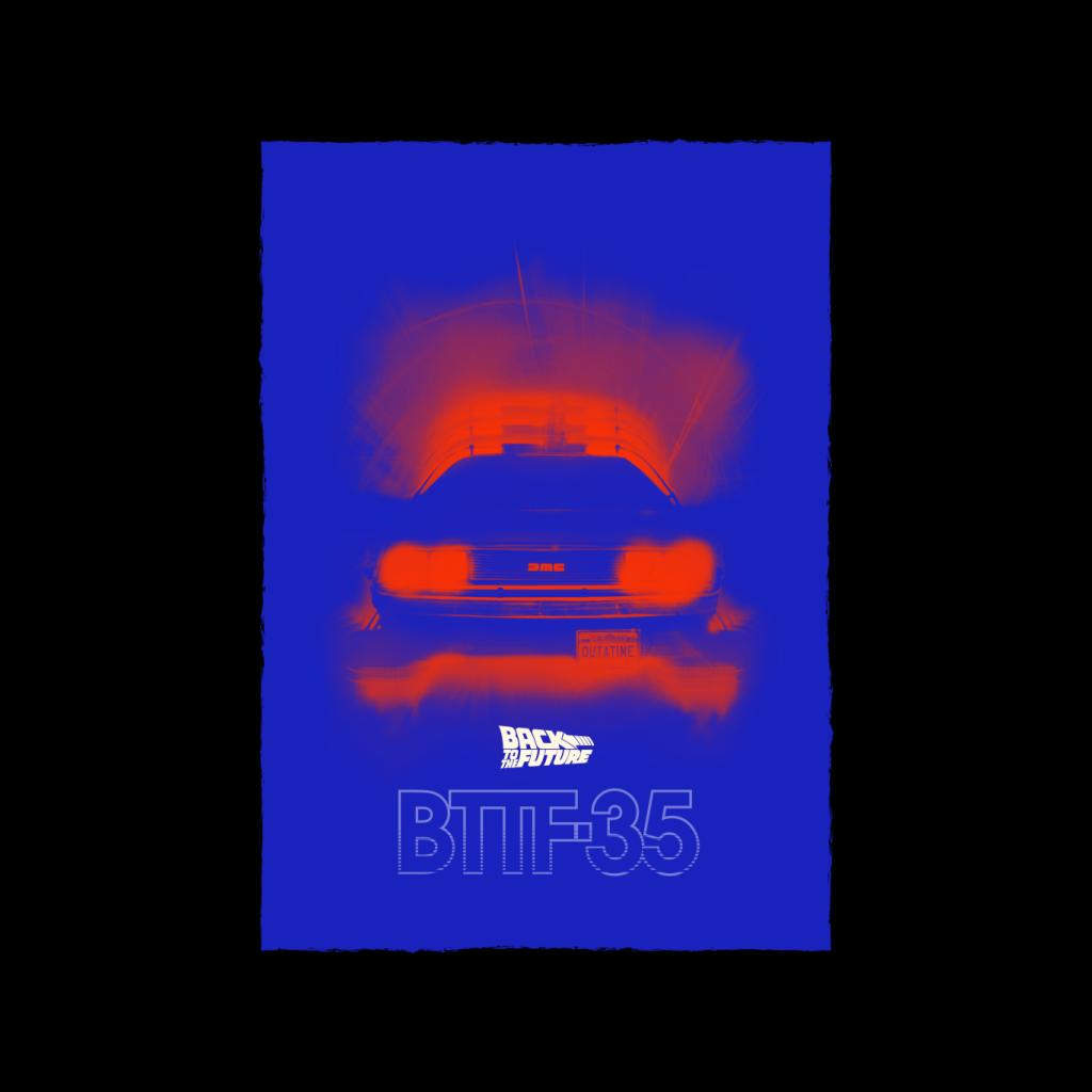 Back to the Future Delorean 35 Red Headlights Men's T-Shirt-ALL + EVERY