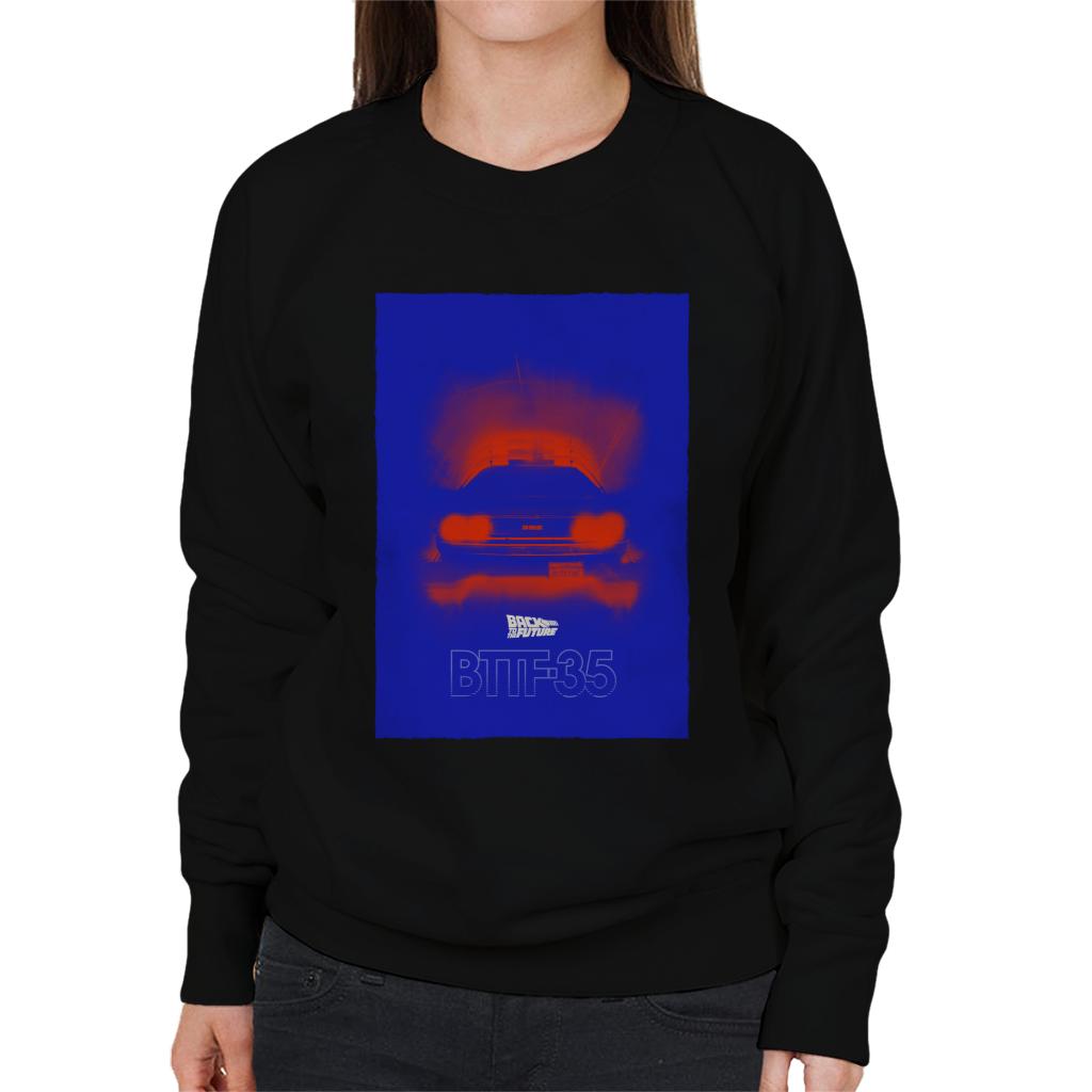 Back to the Future Delorean 35 Red Headlights Women's Sweatshirt-ALL + EVERY