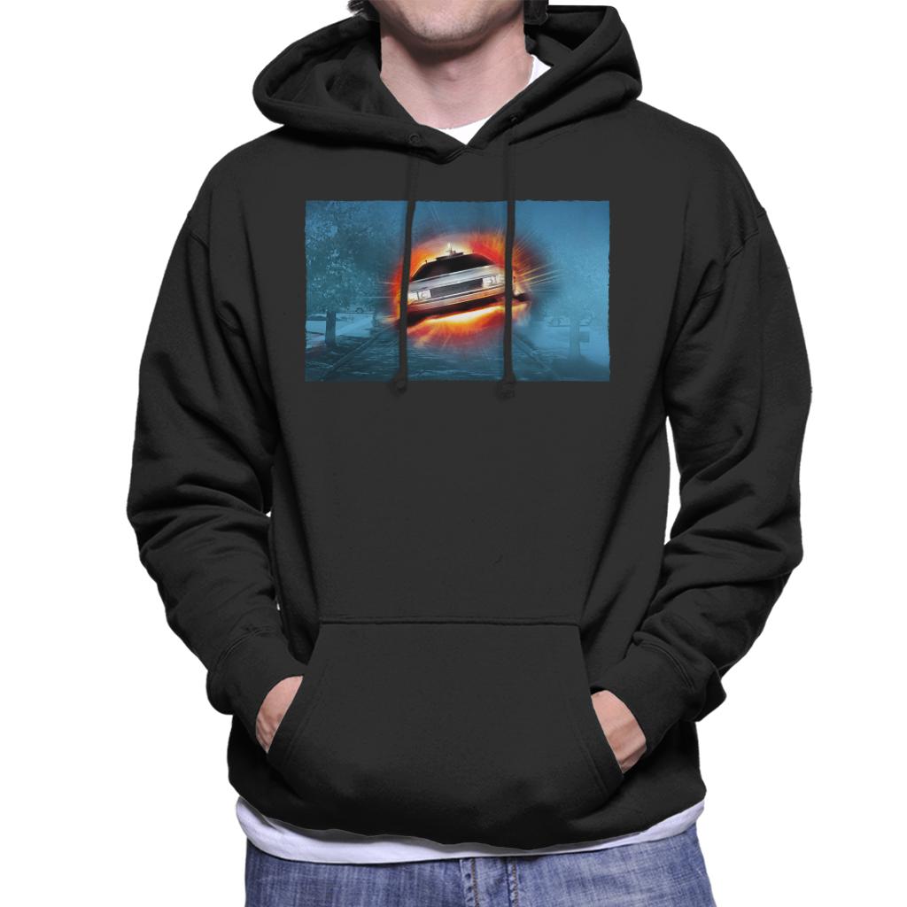 Back to the Future Delorean Cinematic Take Off Men's Hooded Sweatshirt-ALL + EVERY