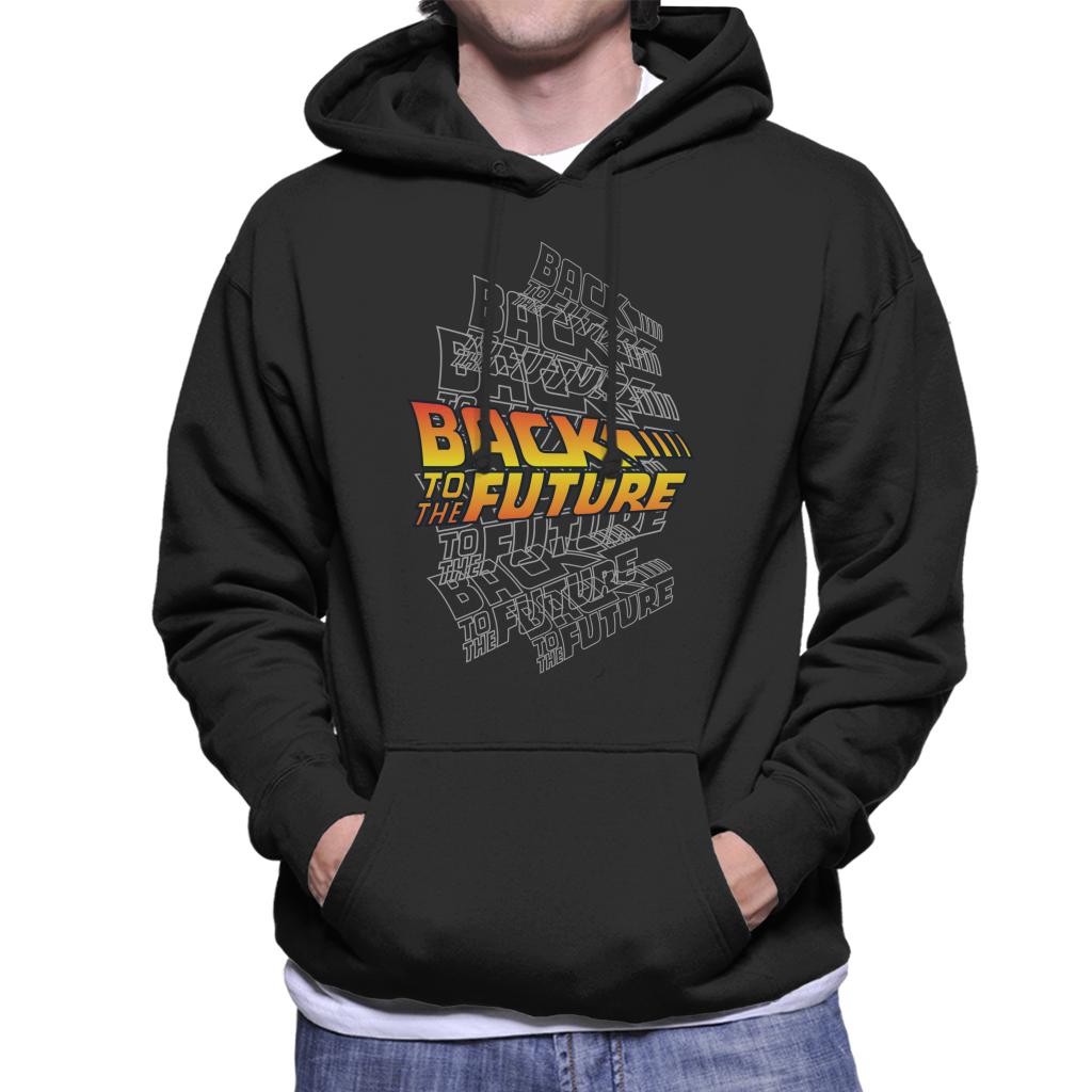 Back to the Future Classic Logo Montage Men's Hooded Sweatshirt-ALL + EVERY