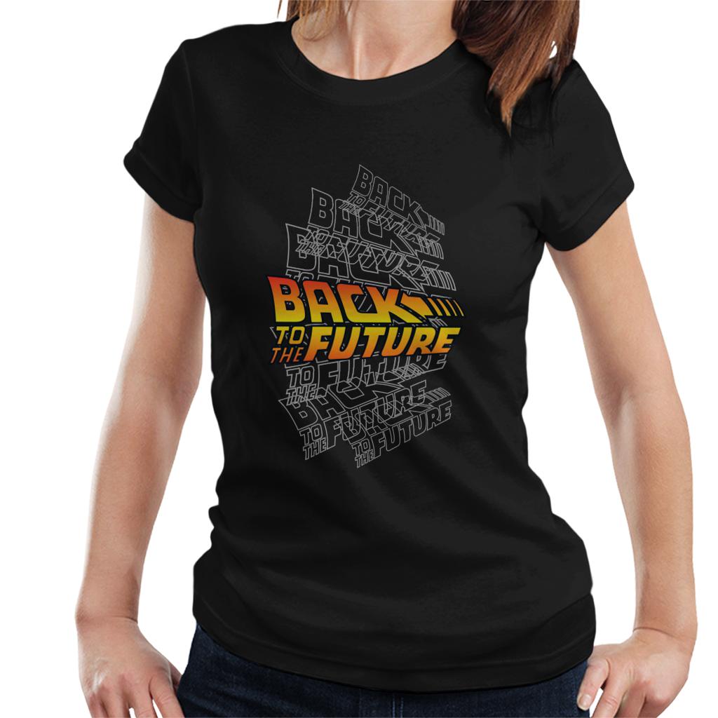 Back to the Future Classic Logo Montage Women's T-Shirt-ALL + EVERY