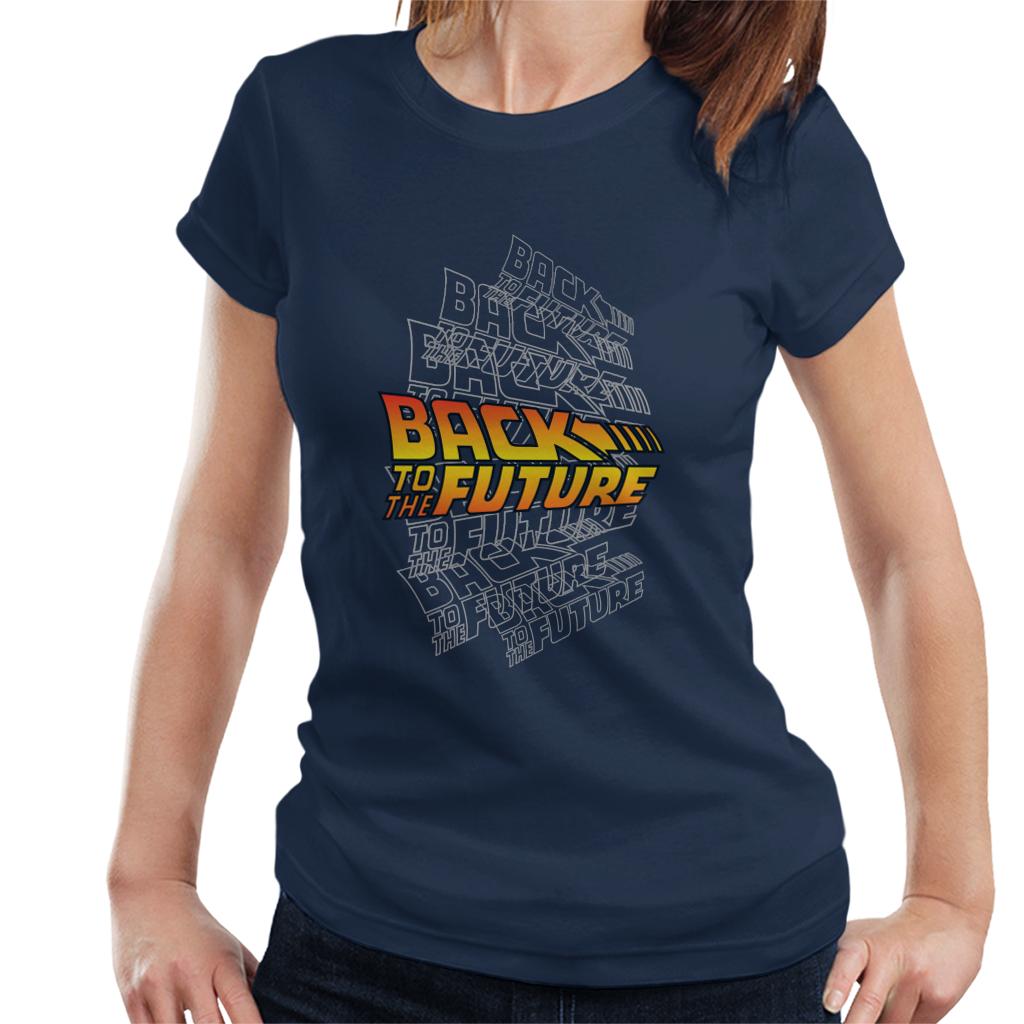 Back to the Future Classic Logo Montage Women's T-Shirt-ALL + EVERY