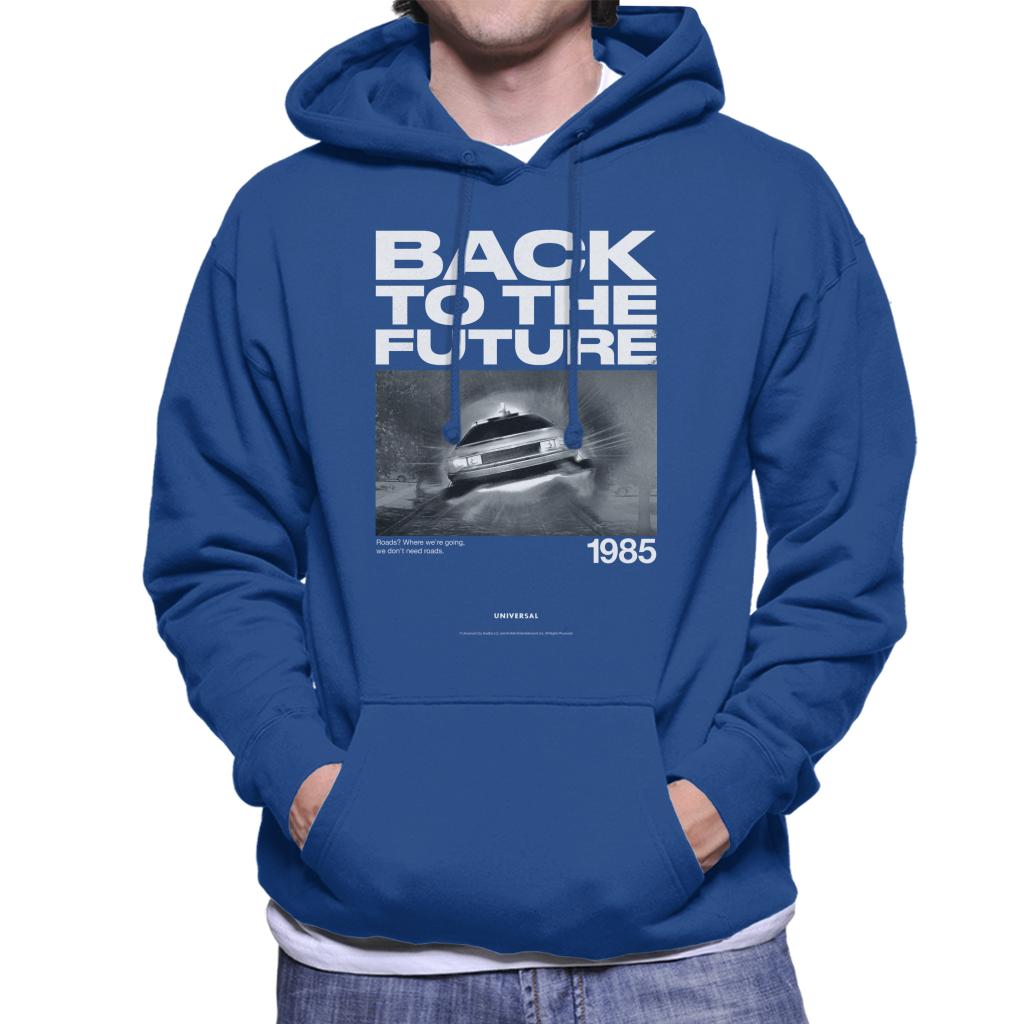 Back to the Future 1985 We Dont Need Roads Men's Hooded Sweatshirt-ALL + EVERY