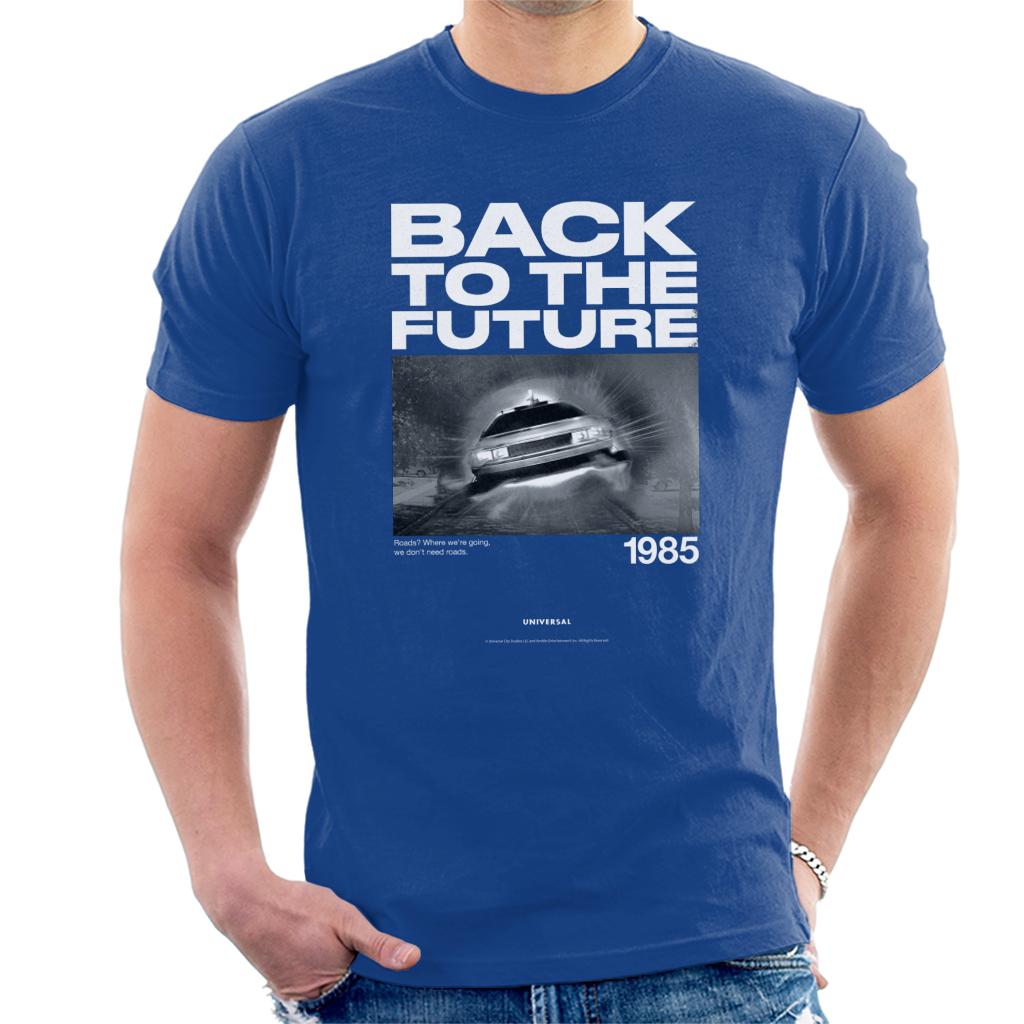 Back to the Future 1985 We Dont Need Roads Men's T-Shirt-ALL + EVERY