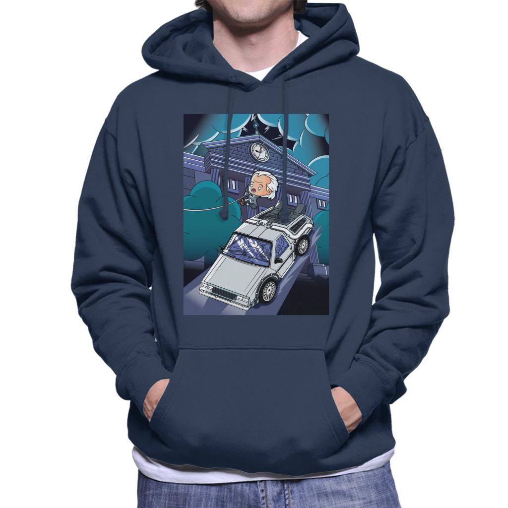 Back to the Future 1985 Doc Escape Kawaii Men's Hooded Sweatshirt-ALL + EVERY