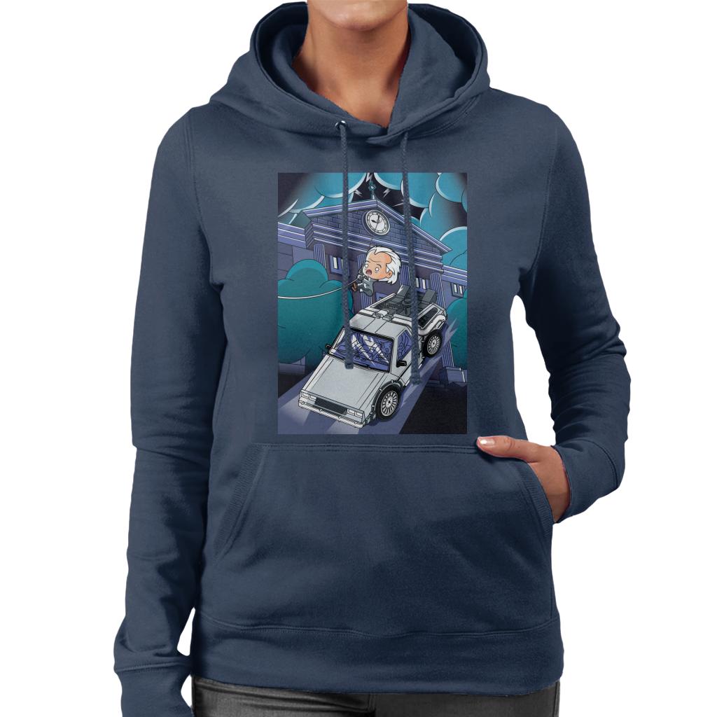 Back to the Future 1985 Doc Escape Kawaii Women's Hooded Sweatshirt-ALL + EVERY