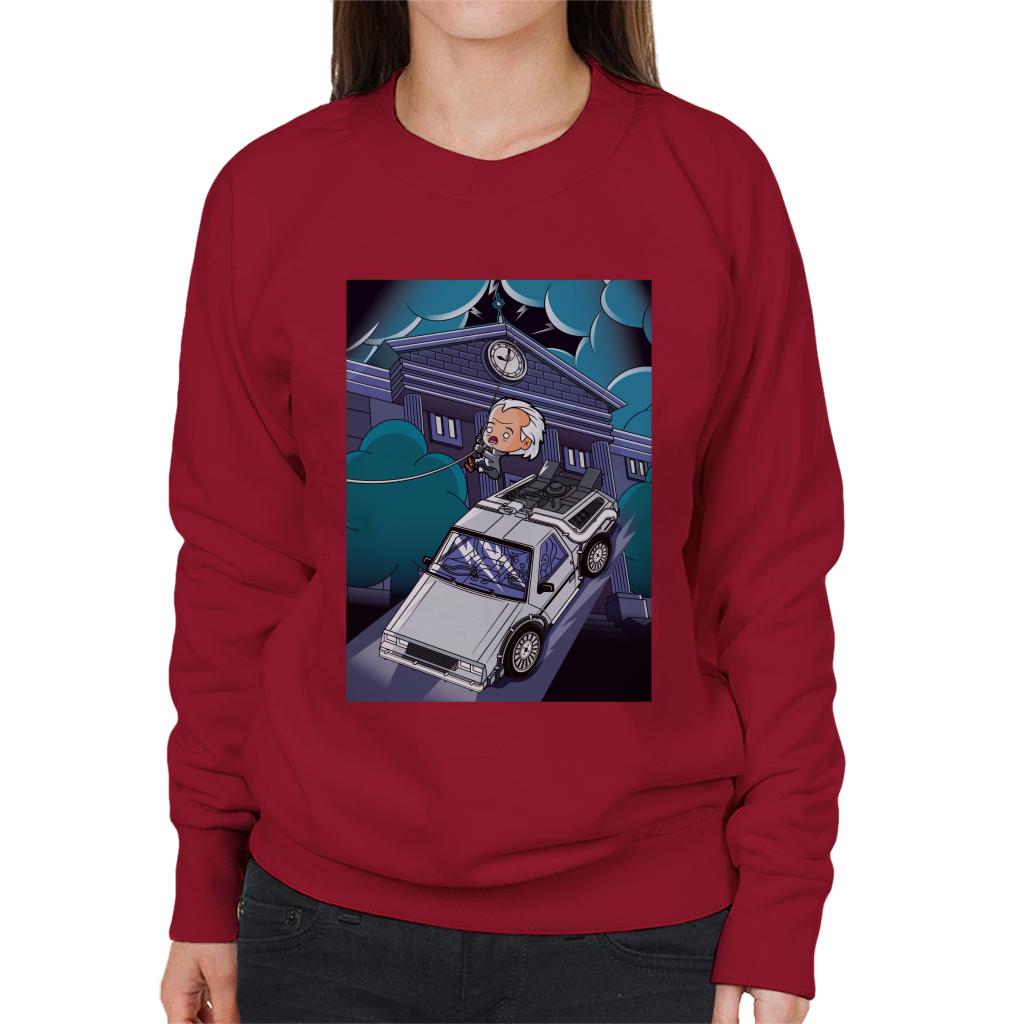 Back to the Future 1985 Doc Escape Kawaii Women's Sweatshirt-ALL + EVERY