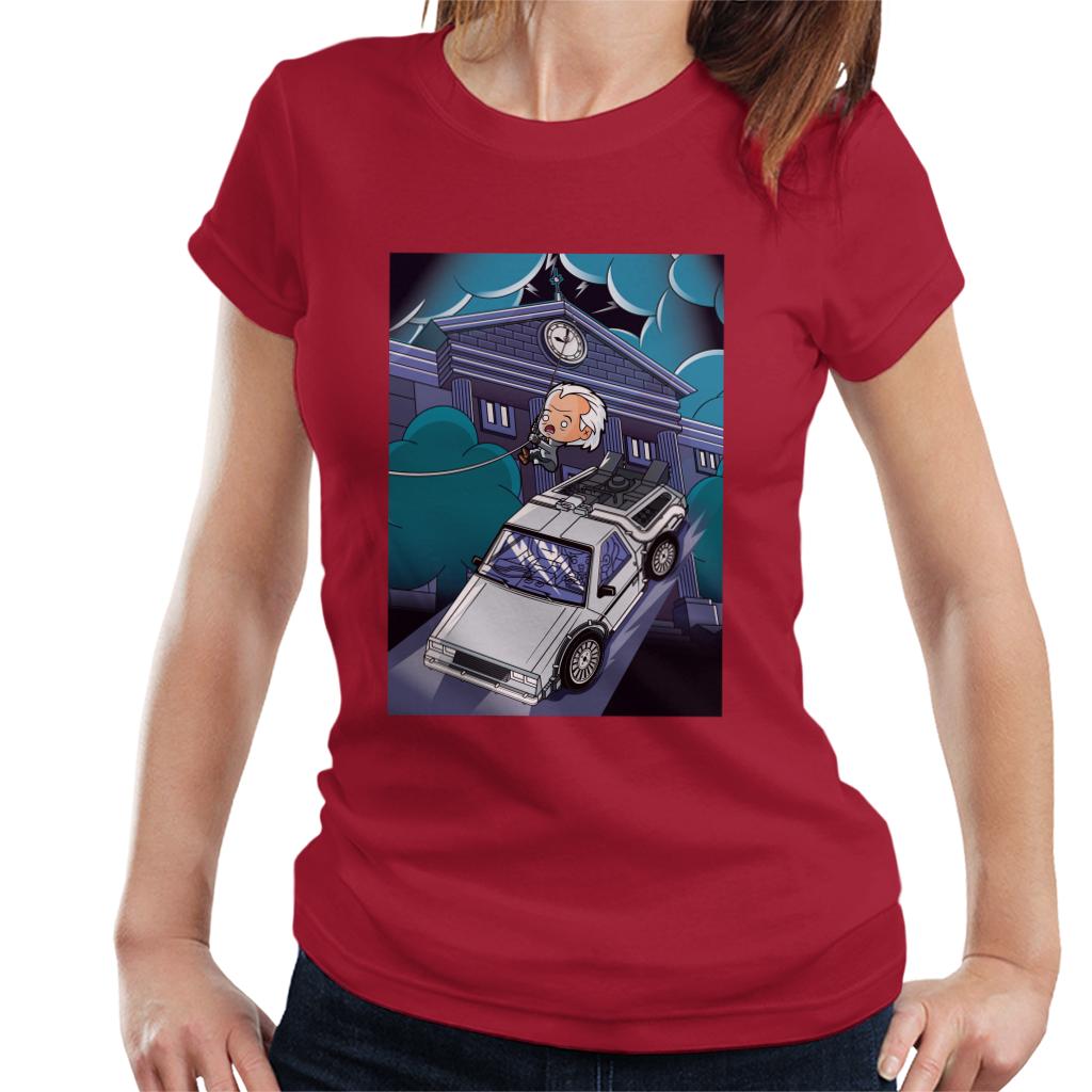 Back to the Future 1985 Doc Escape Kawaii Women's T-Shirt-ALL + EVERY