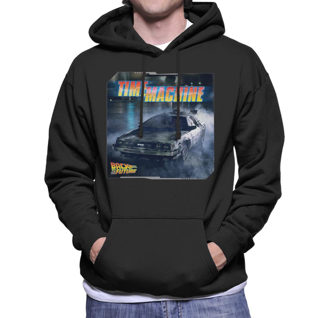 Back to the Future Time Machine Lightning Logo Men's Hooded Sweatshirt-ALL + EVERY