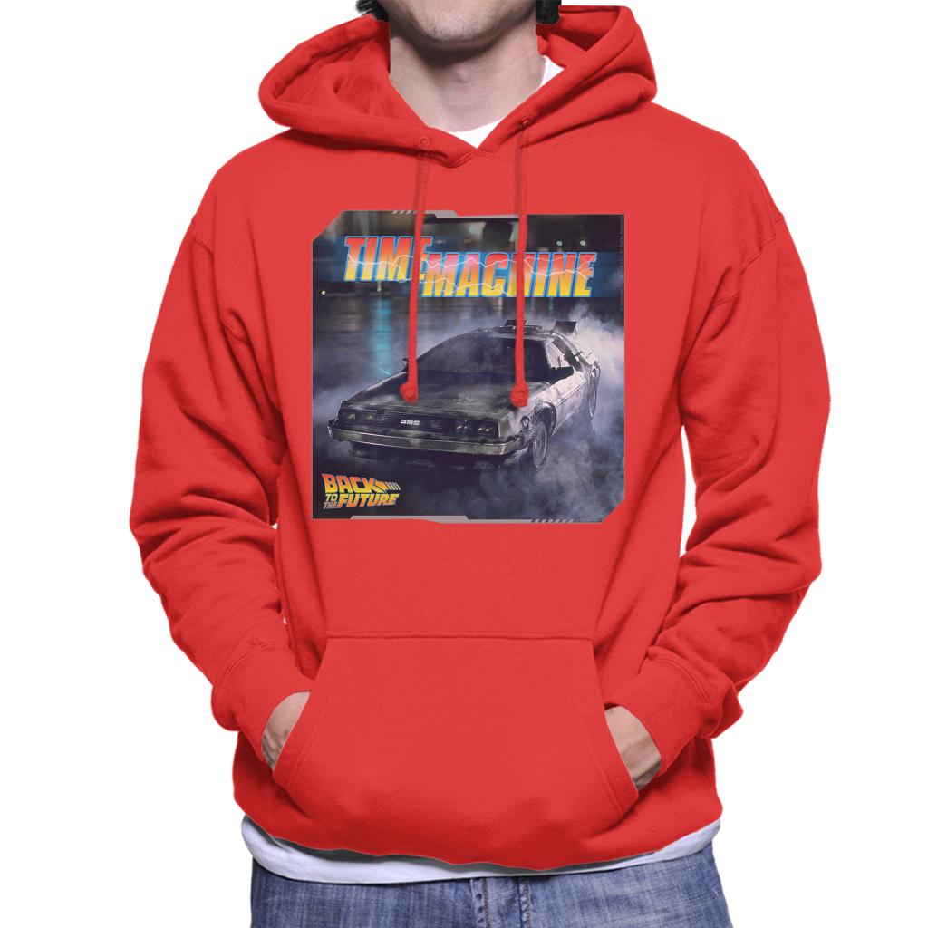 Back to the Future Time Machine Lightning Logo Men's Hooded Sweatshirt-ALL + EVERY