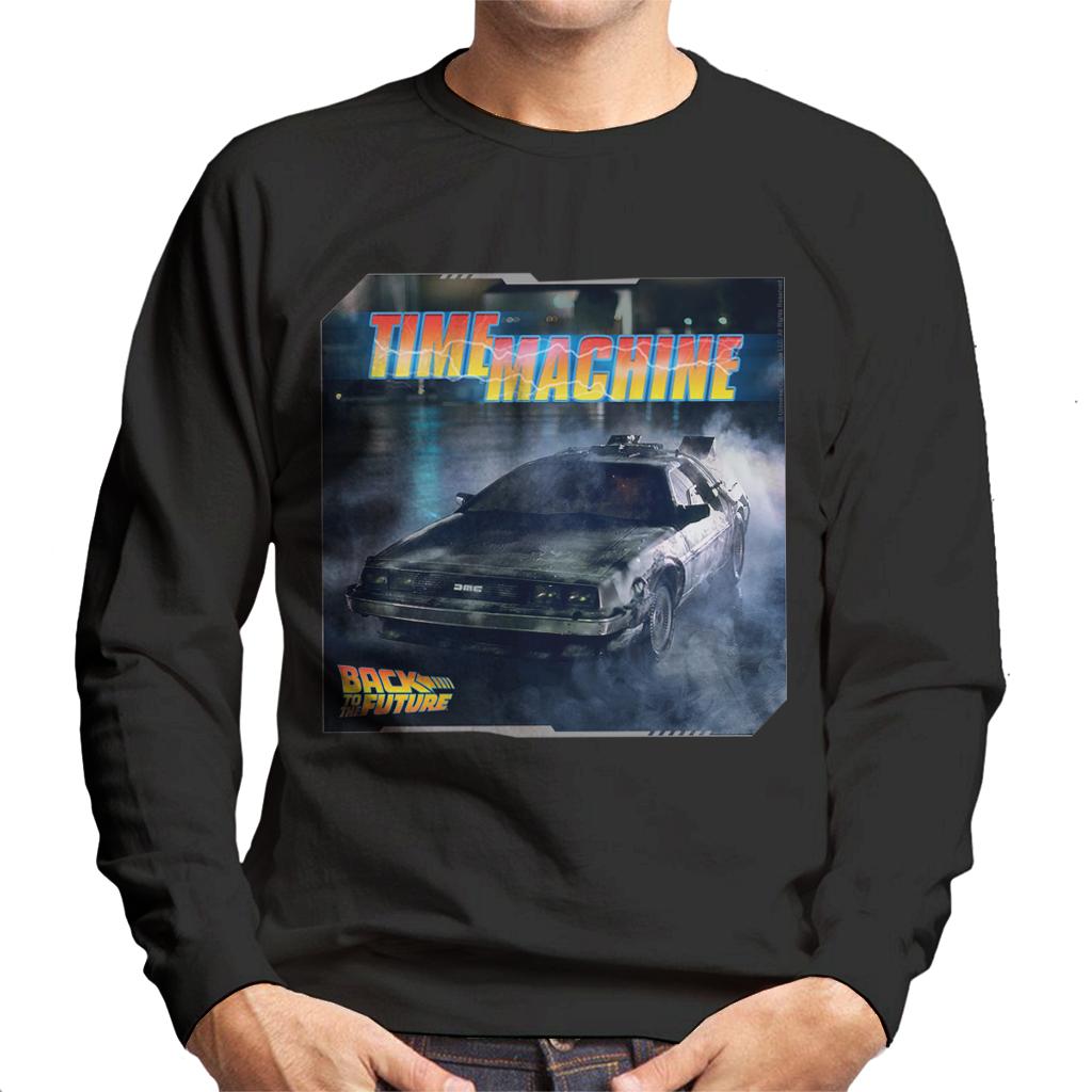 Back to the Future Time Machine Lightning Logo Men's Sweatshirt-ALL + EVERY