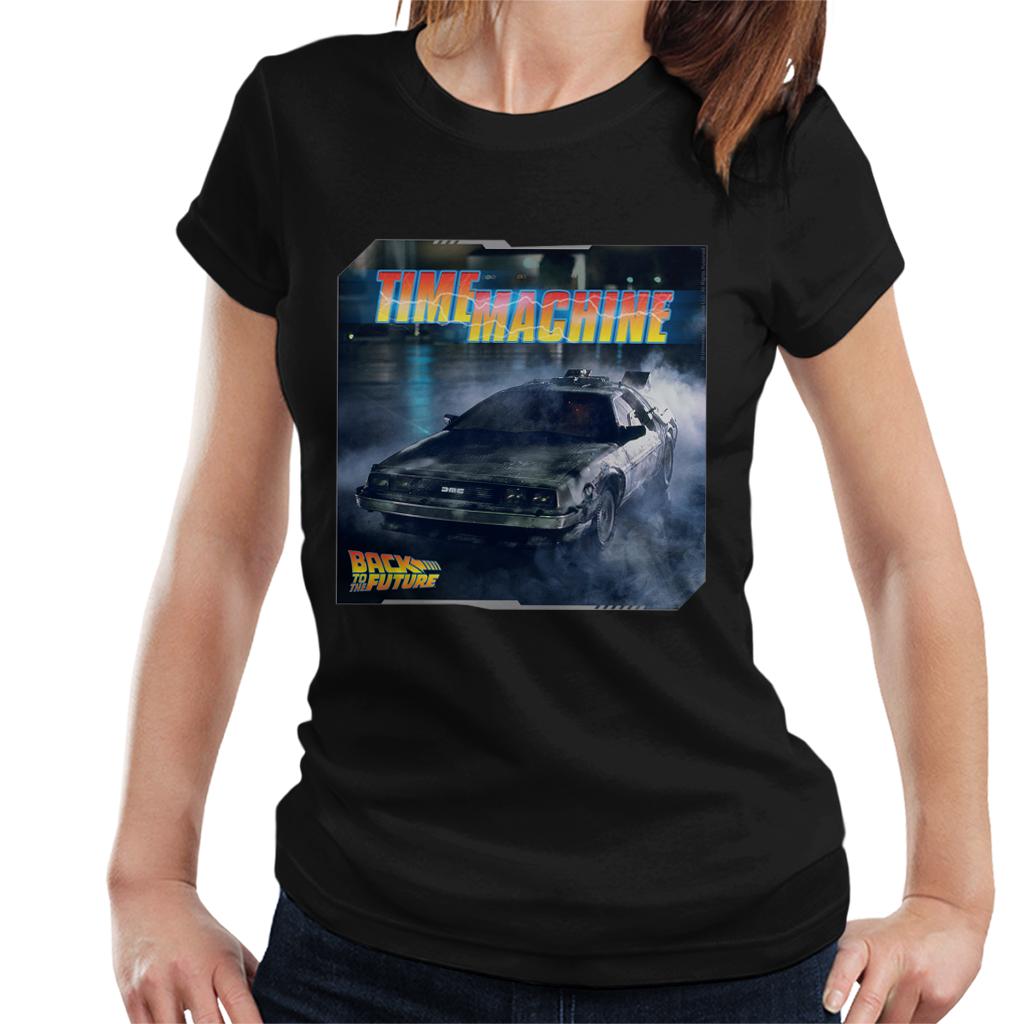 Back to the Future Time Machine Lightning Logo Women's T-Shirt-ALL + EVERY