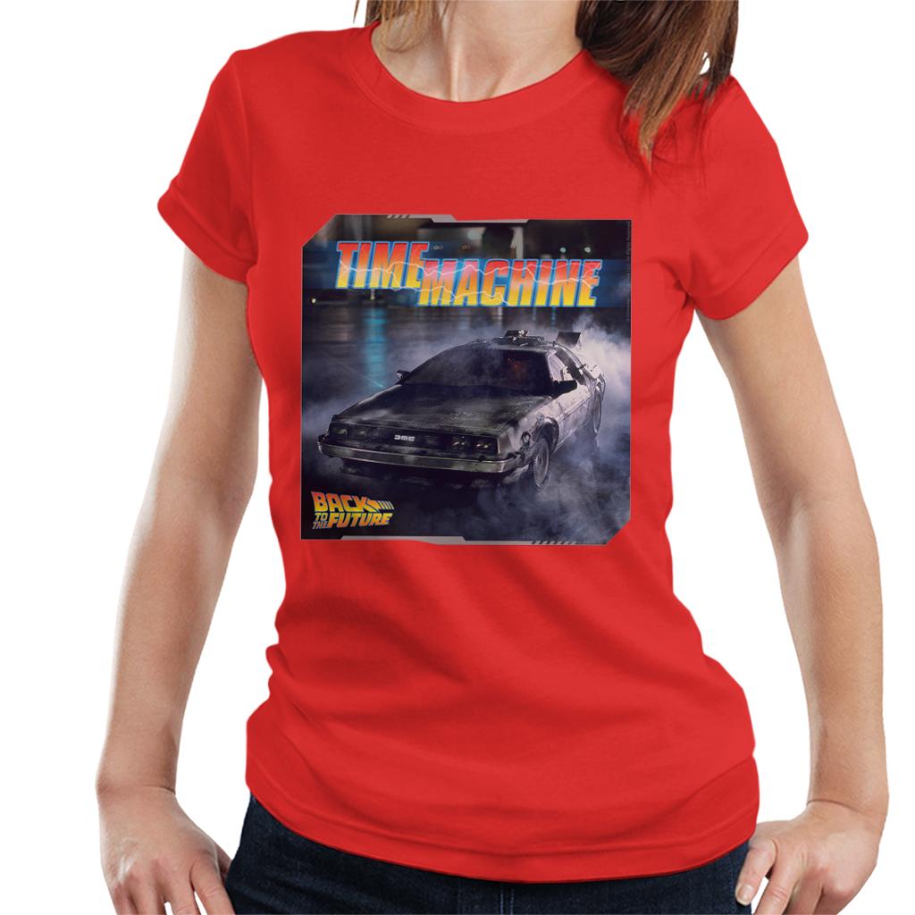 Back to the Future Time Machine Lightning Logo Women's T-Shirt-ALL + EVERY