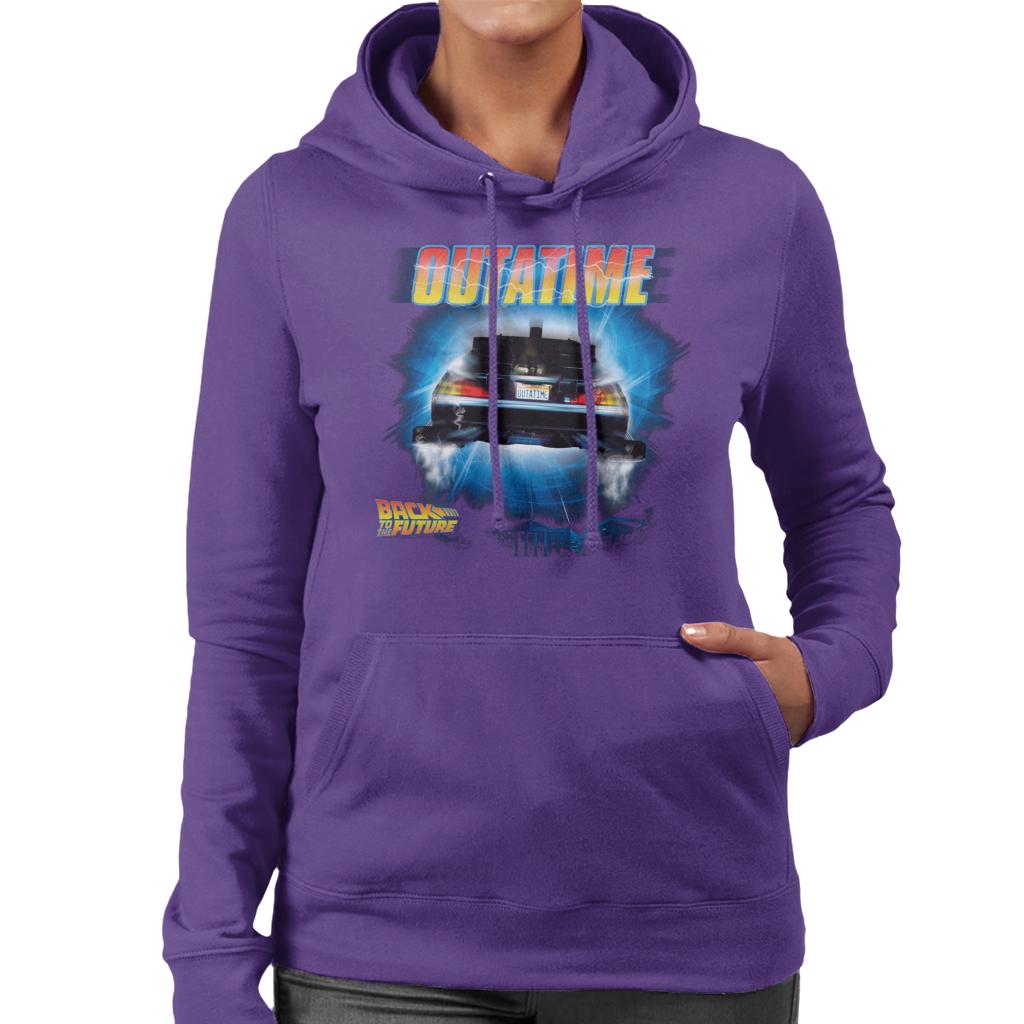 Back to the Future Outa Time Women's Hooded Sweatshirt-ALL + EVERY