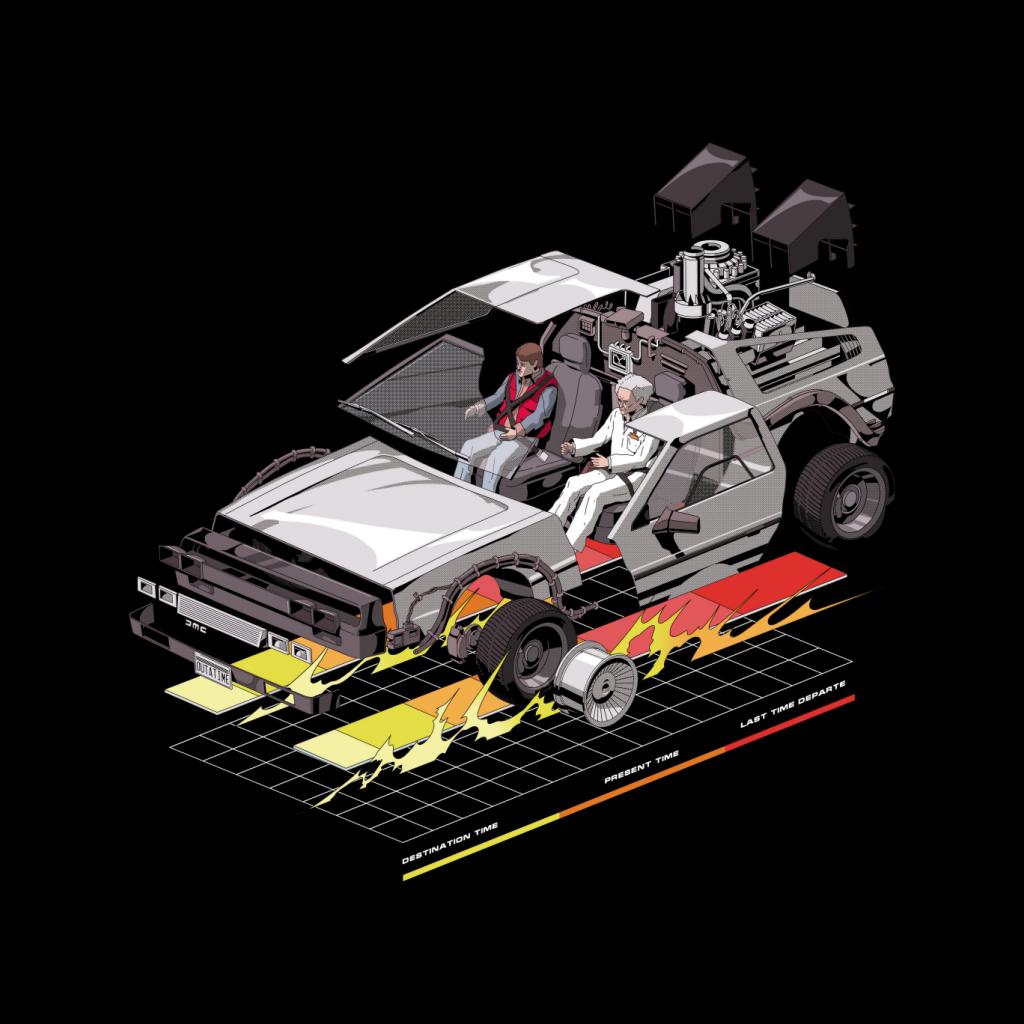 Back to the Future Delorean 3D Men's Sweatshirt-ALL + EVERY