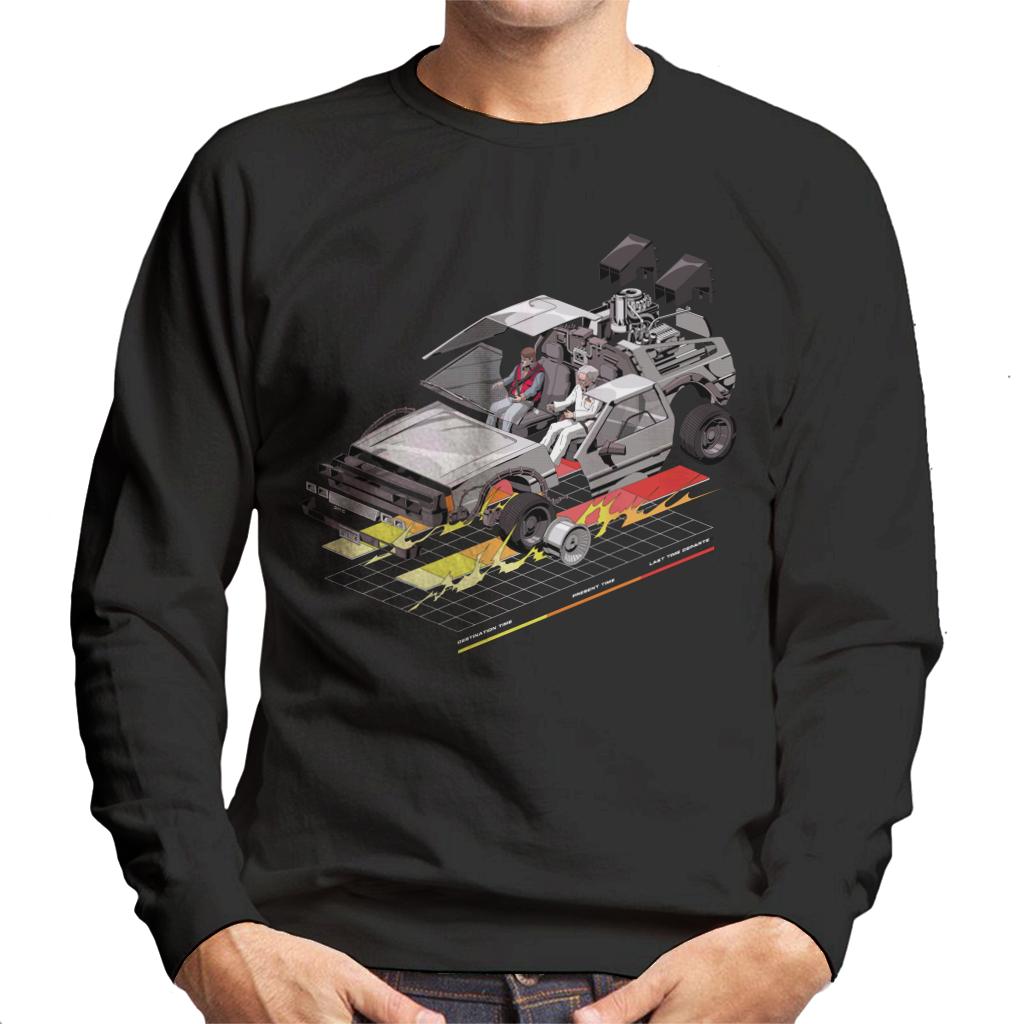 Back to the Future Delorean 3D Men's Sweatshirt-ALL + EVERY