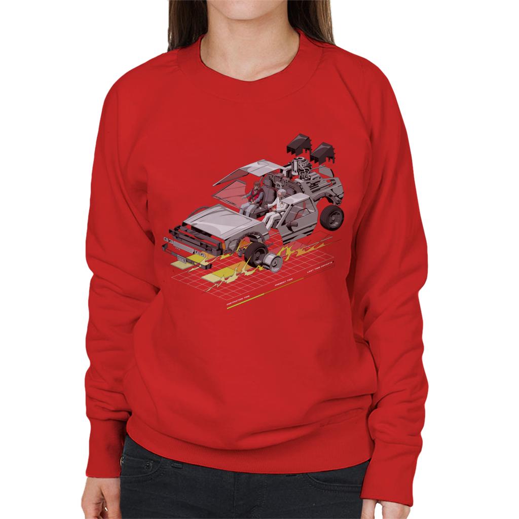Back to the Future Delorean 3D Women's Sweatshirt-ALL + EVERY