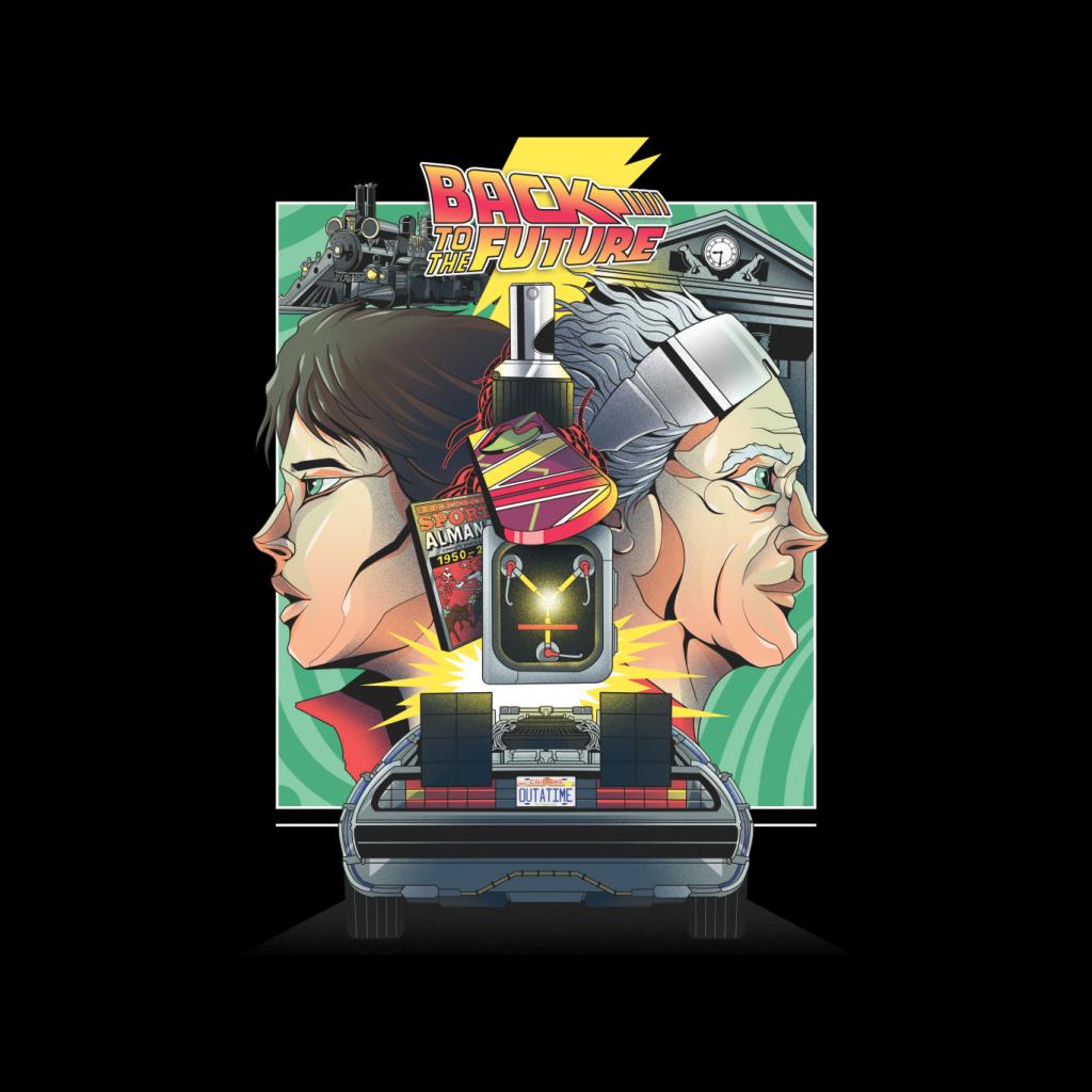 Back to the Future Doc Vs Marty Men's Sweatshirt-ALL + EVERY