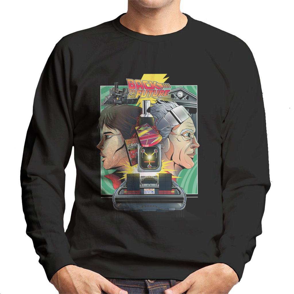 Back to the Future Doc Vs Marty Men's Sweatshirt-ALL + EVERY