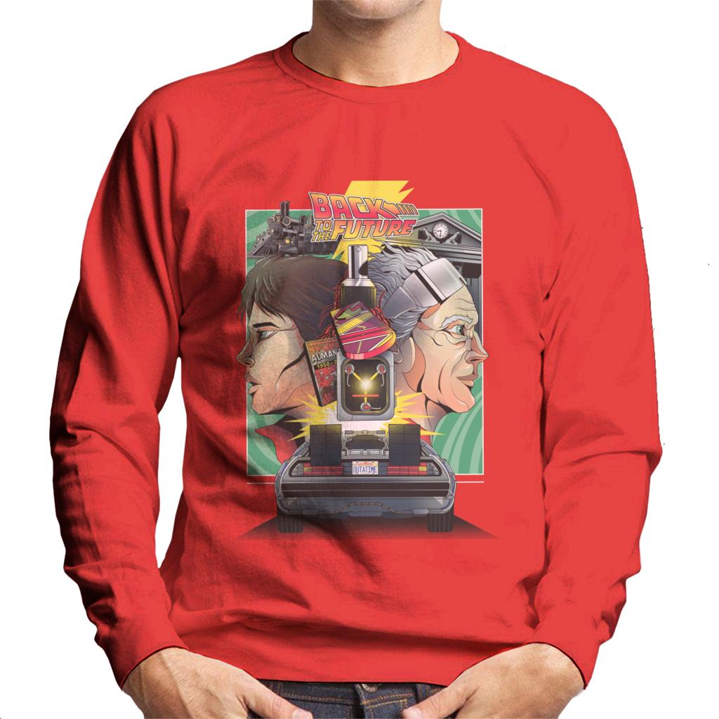 Back to the Future Doc Vs Marty Men's Sweatshirt-ALL + EVERY