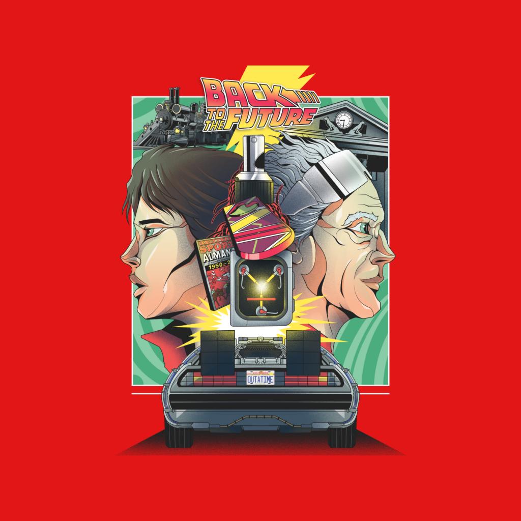 Back to the Future Doc Vs Marty Men's Sweatshirt-ALL + EVERY