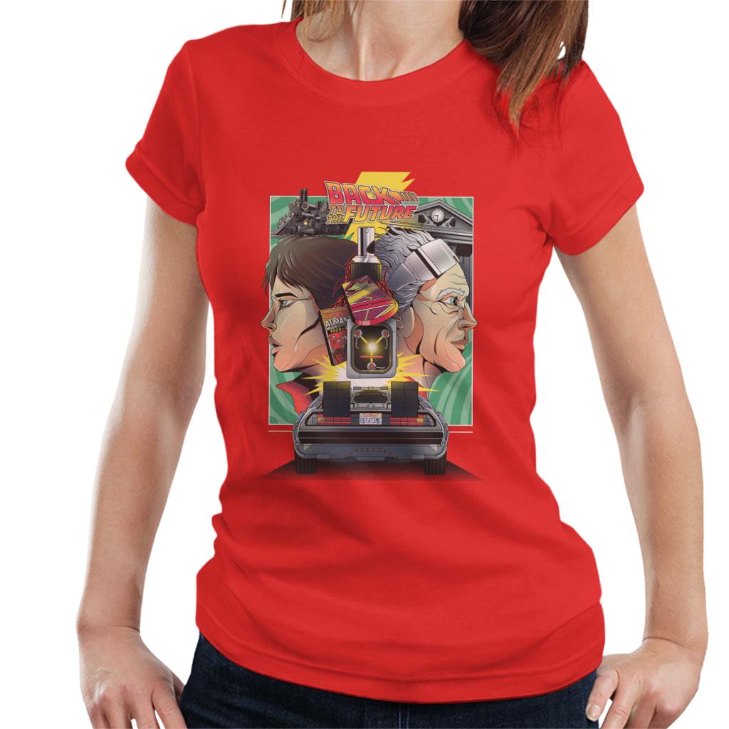 Back to the Future Doc Vs Marty Women's T-Shirt-ALL + EVERY