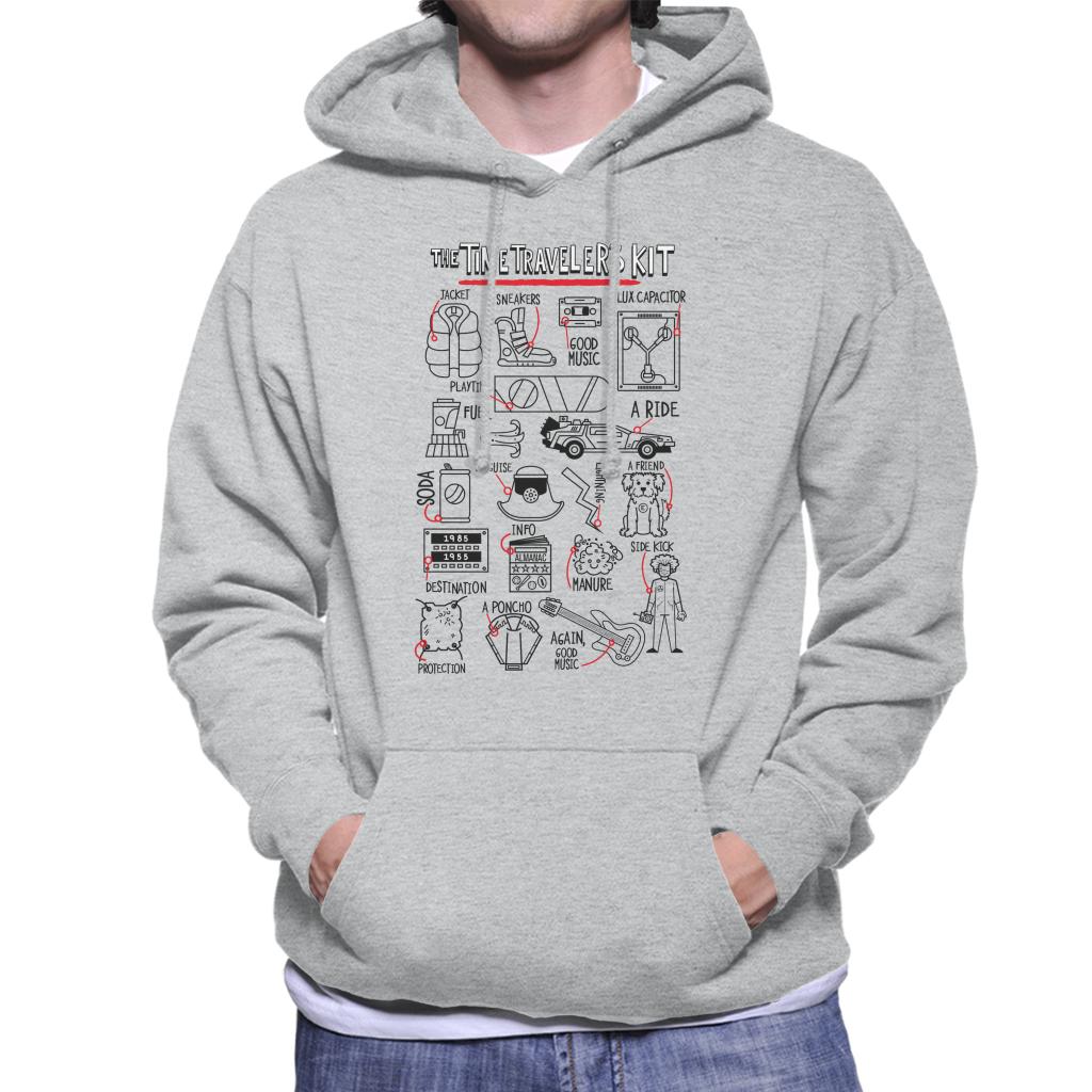 Back to the Future The Time Travelers Kit Men's Hooded Sweatshirt-ALL + EVERY