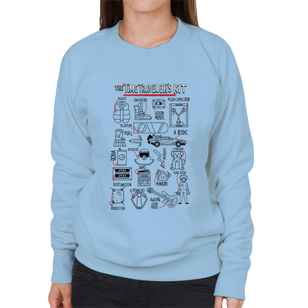 Back to the Future The Time Travelers Kit Women's Sweatshirt-ALL + EVERY