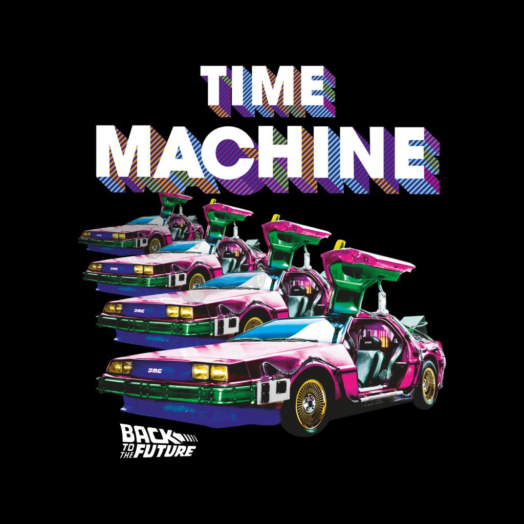 Back to the Future Time Machine Delorean Fade Men's T-Shirt-ALL + EVERY