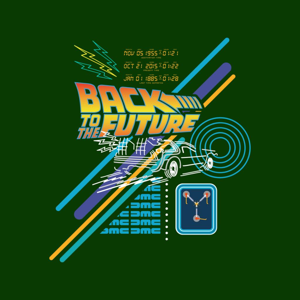 Back to the Future Delorean Outline Countdown Women's Hooded Sweatshirt-ALL + EVERY